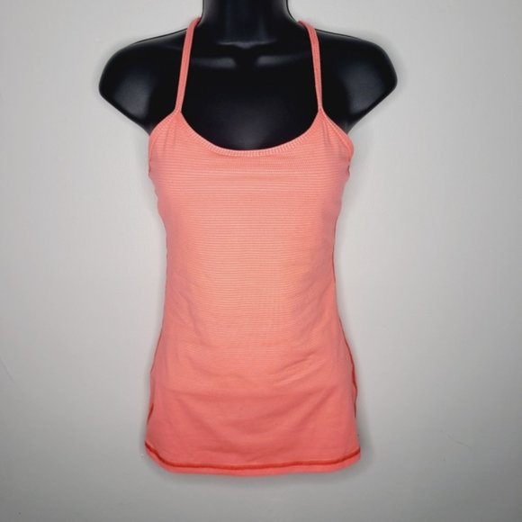 SOLD Lululemon Power Y Tank - Very Light Striped Flare - Picture 2 of 7